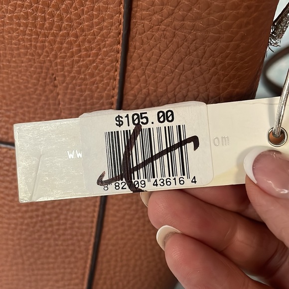 remi & reid Cute Mini Bucket Crossbody Bag in Tan Brown Vegan Leather w/Pouch - Picture 3 of 15